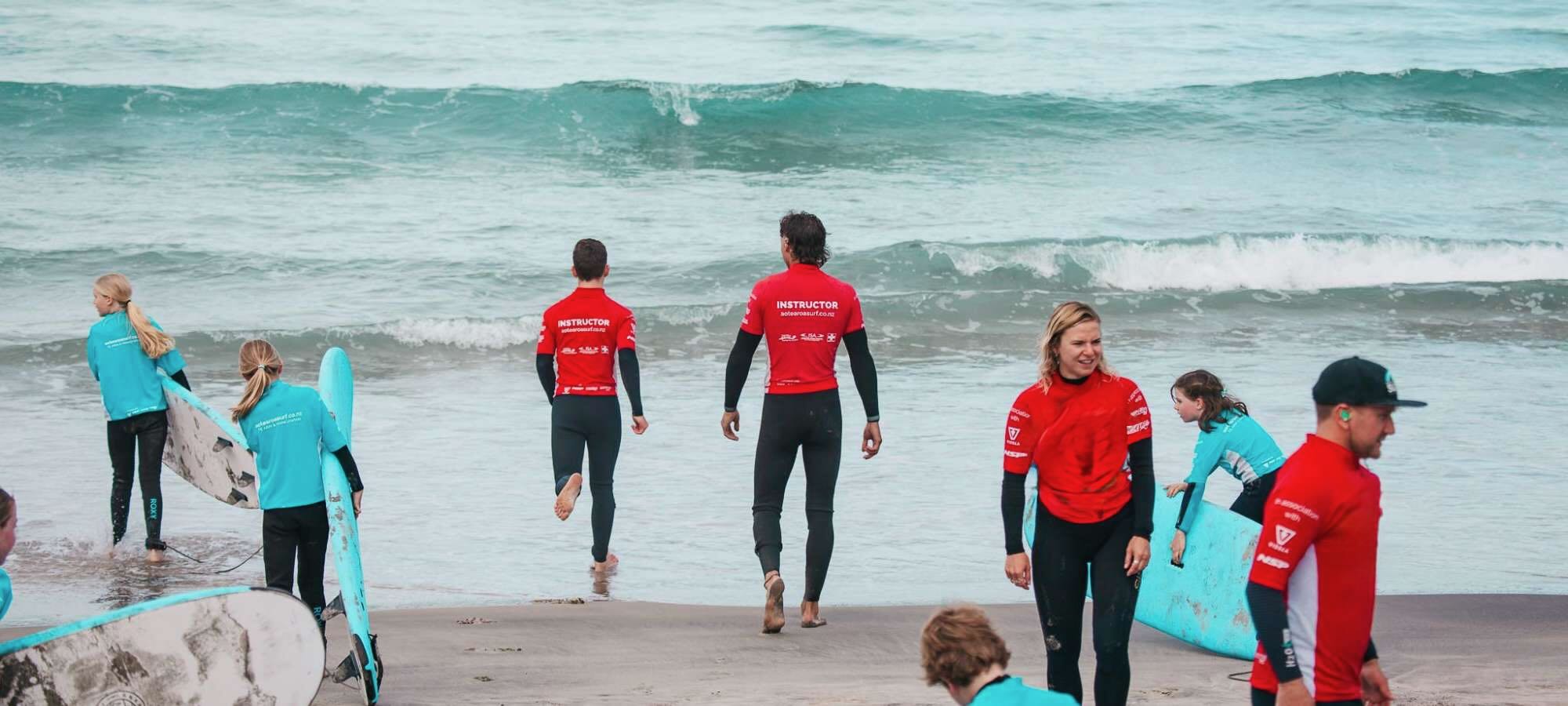 Surfing for School Surfing Christchurch surf lessons Sumner New Zealand 2