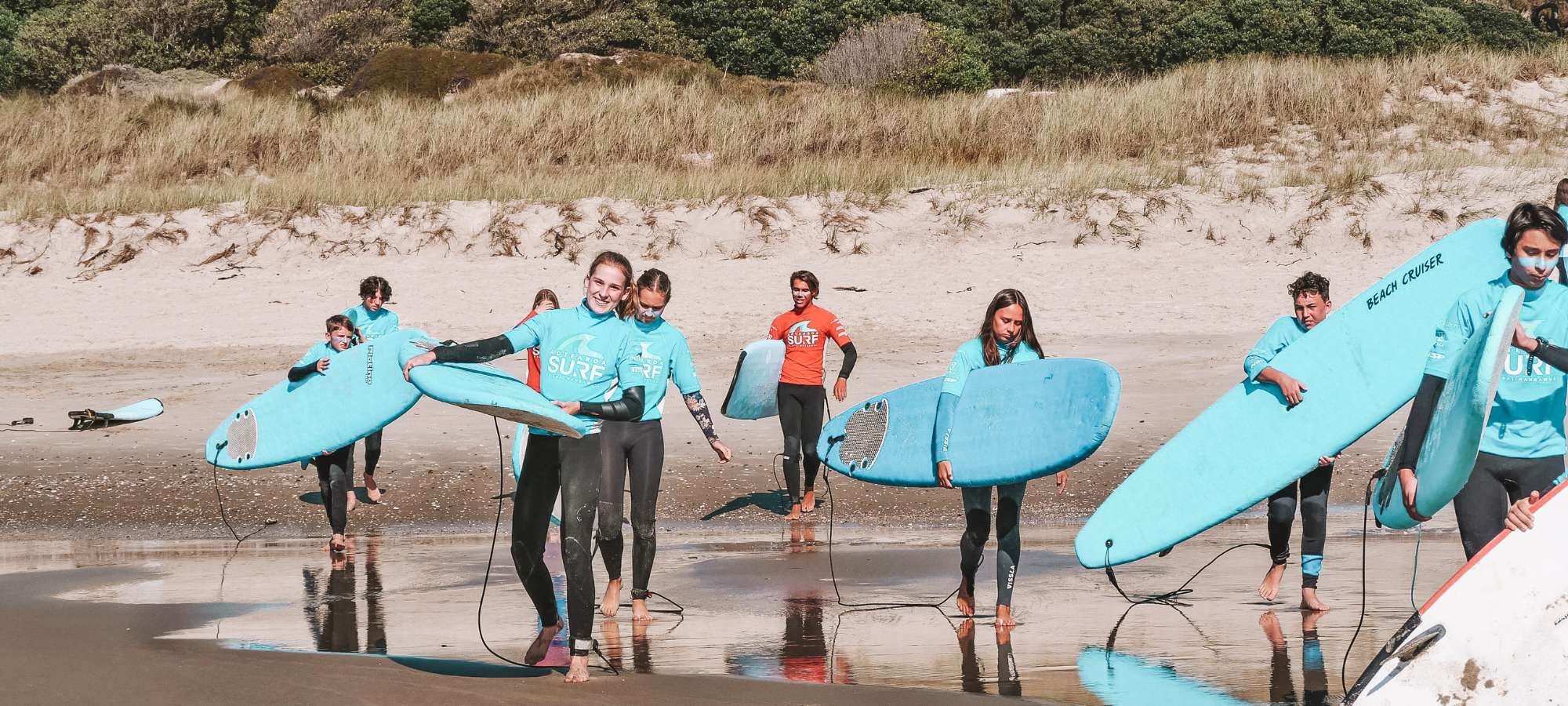 Ultimate kids surf camp chirstchurch surf lessons sumner auckland new zealand